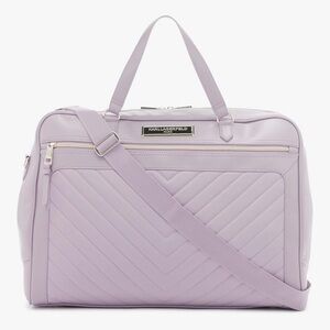 Karl Lagerfeld Light Purple Quilted Travel Bag